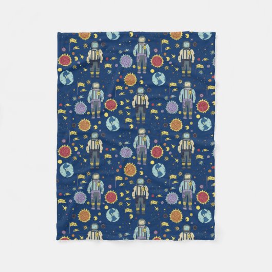 アストローナウ宇宙マカラフルン フリースブランケット (正面)