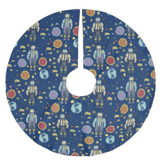 アストローナウ宇宙マカラフルン ブラッシュドポリエステルツリースカート (正面)