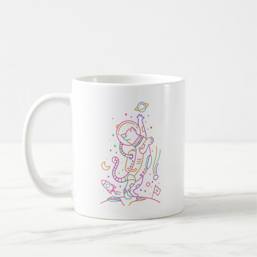 アストロ鮮やかキャット コーヒーマグカップ (左)