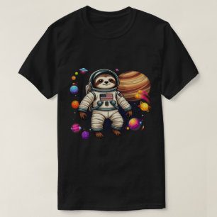 アストロ・スロース：愛らしいペルーのマスコット宇宙飛行士、スペースを探索する Tシャツ