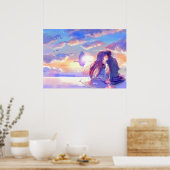 アスナ最高のとキリトのカップル ポスター (キッチン)