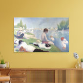 アスニエールのブラザーズby Georges Seurat キャンバスプリント (インサイチュ (リビング))