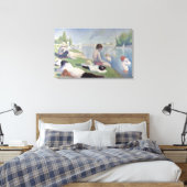 アスニエールのブラザーズby Georges Seurat キャンバスプリント (インサイチュ (寝室))