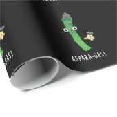 アスパラガスおもしろいアスパラガスVeggie Pun Dark BG ラッピングペーパー (ロールコーナー)