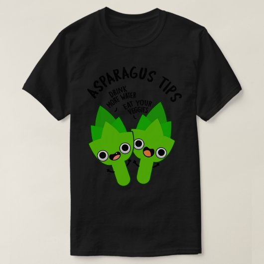 アスパラガスのおもしろいヒントVeggie Pun 1 Tシャツ (デザイン正面)