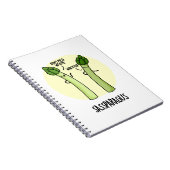 アスパラガスのかわいいアスパラガス野菜パンプン ノートブック (右側)