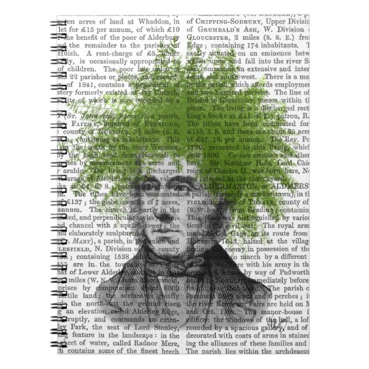 アスパラガスのシダのヘッド植物のヘッド ノートブック (正面)