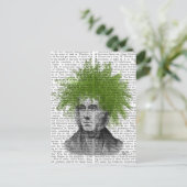 アスパラガスのシダのヘッド植物のヘッド ポストカード (スタンド正面)