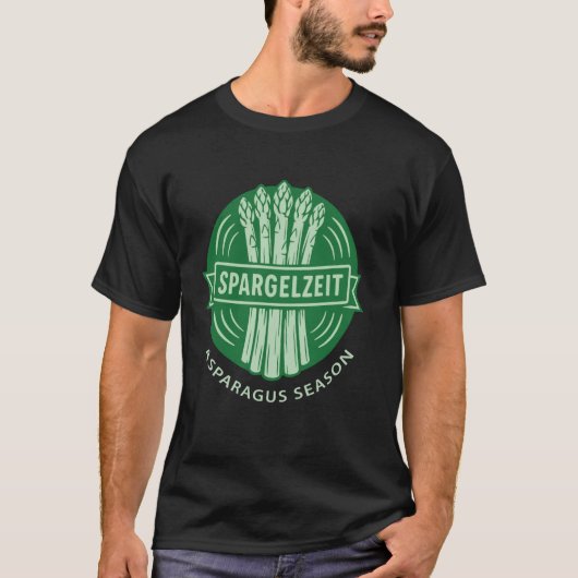 アスパラガスの季節 新鮮な野菜の市場 Tシャツ (正面)