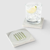 アスパラガスの飲み物のコースター ストーンコースター (横)