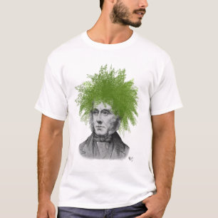 アスパラガスシダの頭部の植物の頭部 Tシャツ