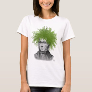 アスパラガスシダの頭部の植物の頭部 Tシャツ