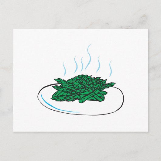 アスパラガスプレート ポストカード (正面)