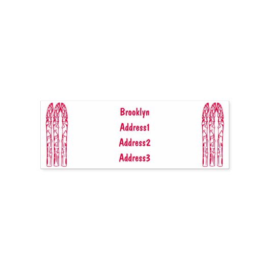 アスパラガス漫画イラストレーション セルフインキングスタンプ (デザイン)