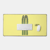 アスパラガス漫画イラストレーション デスクマット (キーボード&マウス)