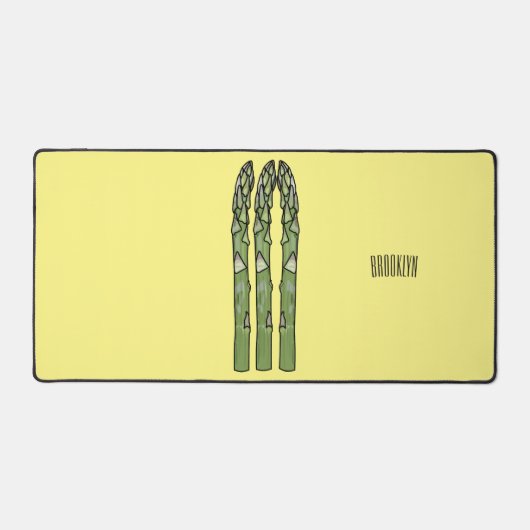 アスパラガス漫画イラストレーション デスクマット (正面)