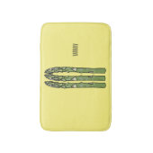 アスパラガス漫画イラストレーション バスマット (正面縦)