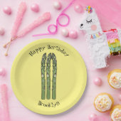 アスパラガス漫画イラストレーション ペーパープレート (パーティー)