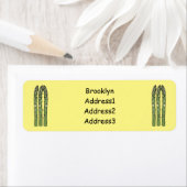 アスパラガス漫画イラストレーション ラベル (インサイチュ)