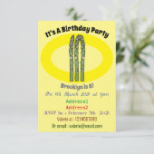 アスパラガス漫画イラストレーション 招待状 (スタンド正面)