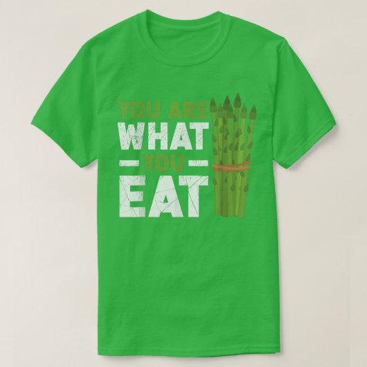 アスパラガス食べ野菜ベジタリア Tシャツ (デザイン正面)