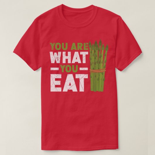 アスパラガス食べ野菜ベジタリア Tシャツ (デザイン正面)