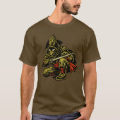 アスパラガス・アサシン - 面白い野菜のサイレント・ニンジャ Tシャツ (正面)