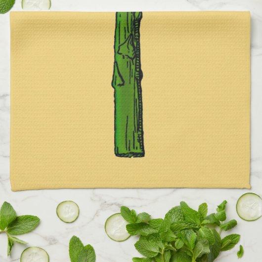 アスパラガス キッチンタオル (折り畳み)