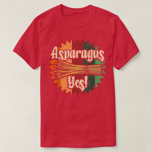 アスパラガスYesおもしろい野菜園芸家80 Tシャツ (デザイン正面)