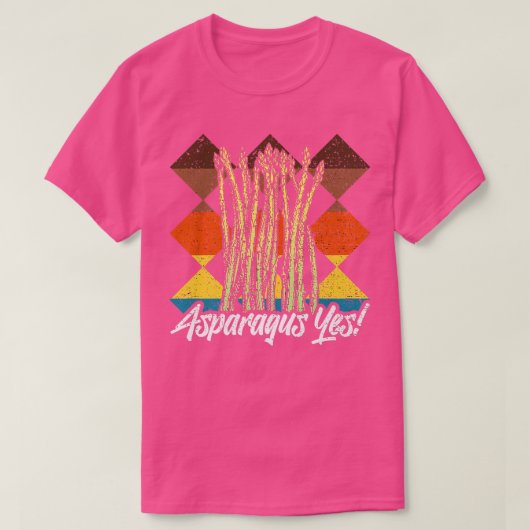 アスパラガスYesおもしろい野菜園芸家 Tシャツ (デザイン正面)