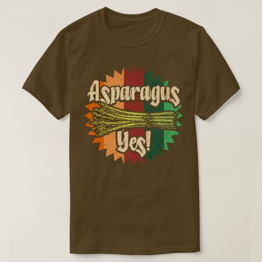 アスパラガスYesおもしろい野菜園芸家 Tシャツ (デザイン正面)