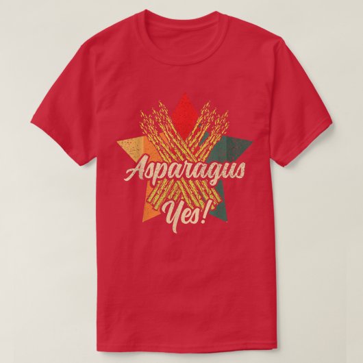 アスパラガスYesおもしろい野菜園芸家Tシャツ Tシャツ (デザイン正面)
