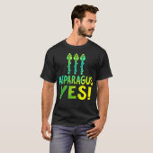 アスパラギス大好き - 面白いアスパラガス野菜愛好家向け Tシャツ (正面フル)