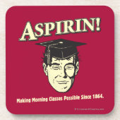 アスピリン：朝の授業を可能にする コースター (正面)