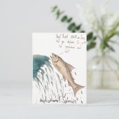 アスピレーション付きサーモン葉書 ポストカード (スタンド正面)