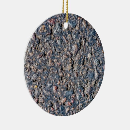 アスファルトと小石のテクスチャ セラミックオーナメント (右)