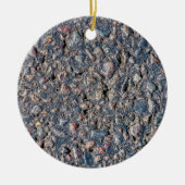 アスファルトと小石のテクスチャ セラミックオーナメント (正面)