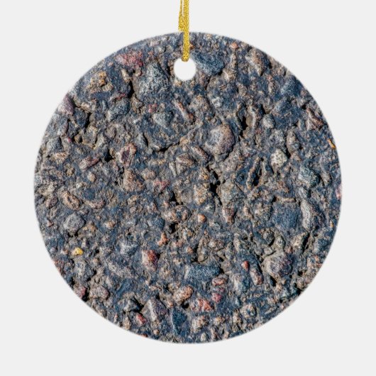 アスファルトと小石のテクスチャ セラミックオーナメント (裏面)