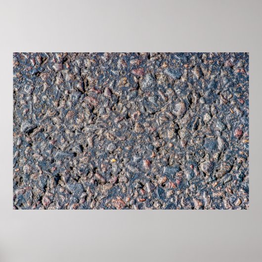 アスファルトと小石のテクスチャ ポスター (正面)