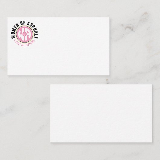 アスファルトの名刺の女性 名刺 (正面/裏面)