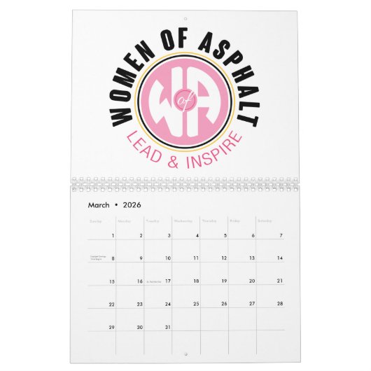 アスファルトカレンダーの女性 カレンダー (3月 2026)