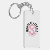 アスファルトキーチェーンの女性 キーホルダー (正面左)
