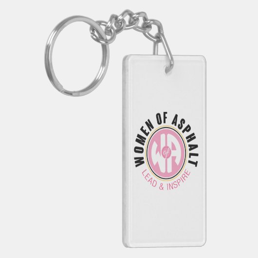 アスファルトキーチェーンの女性 キーホルダー (正面左)