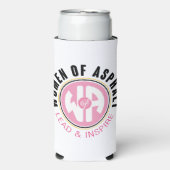 アスファルトクーラーボックスの女性 スリム缶クーラー (Seltzer正面)