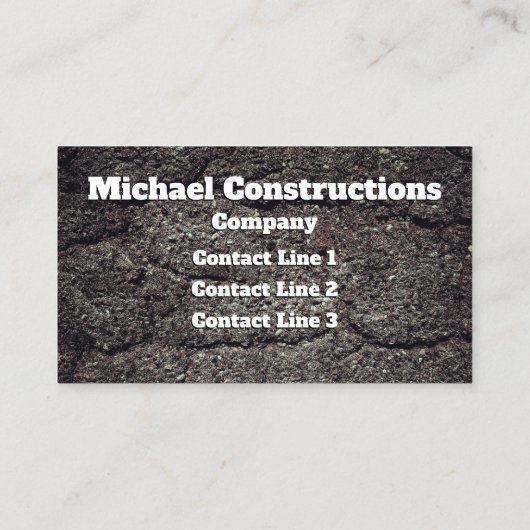 アスファルトコンクリート建築ワーカーモノグラム 名刺 (裏面)