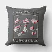 アスファルトスクエアスケッチパイロマニアック図書館員 クッション (正面)