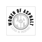 アスファルトスタンプの女性 ラバースタンプ (インプリント)