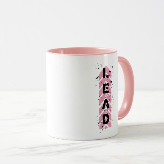 アスファルトバージニアコーヒーマグのピンクの女性 マグカップ (正面右)