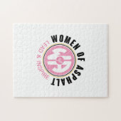 アスファルトパズルの女性 ジグソーパズル (横)