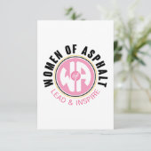 アスファルトフラットサンキューカードの女性 サンキューカード (スタンド正面)